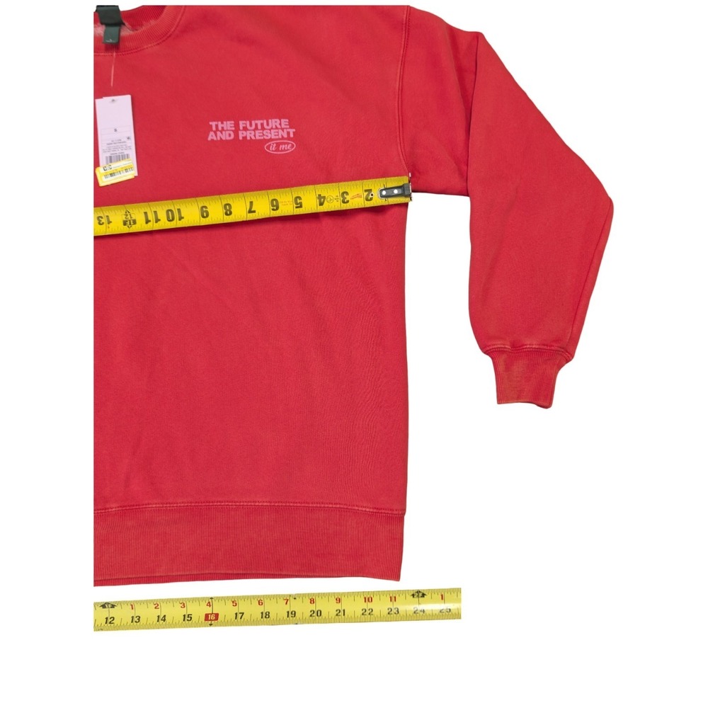⭐C3 Wild Fable Distressed/Faded Sweatshirt Red Keep Dreaming Size S - Picture 5 of 7